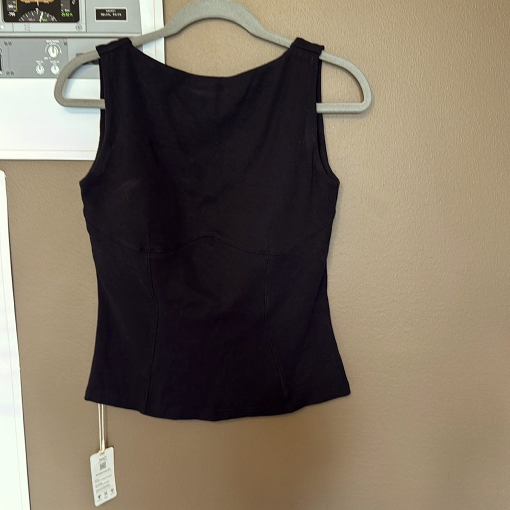 OGL Bustier Boatneck Open-Back Brami Tank - Black
